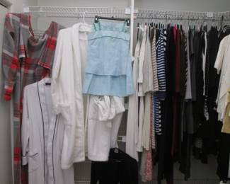 Womens Clothing, Small Sizes: PM, 2P, 4P, 2, SM Lounge Wear, Robes, Blouses, Slacks, Skirts, Hats, Jackets: Levis & Lace, Suede & Leather