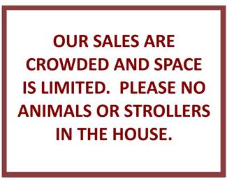 FabFindsAdSignNo Animals or Strollers