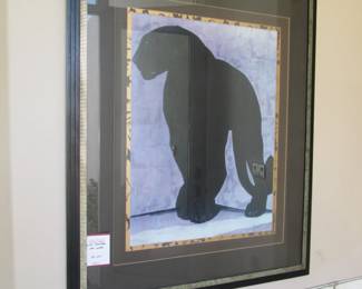 Framed Panther Wall Art, 36" X 41"