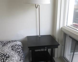 2-Night Tables with Lamps Attached