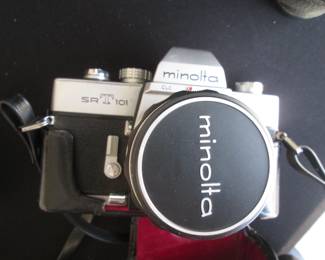 Minolta SRT101, 35mm SLR Film Camera/Case