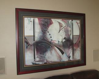 Large Framed Abstract Wall Art