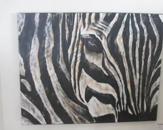 Zebra Wall Art By R. Atkins, 60" X 48"