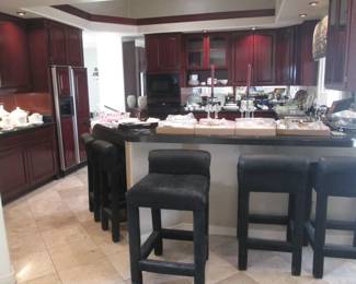 5- Bar Stools, Upholstered