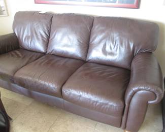 84" Sofa + Chair & Ottoman, Leather, By Italsofa Natuzzi