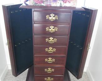Floor-Model Jewelry Chest, 20" X 15" X 42" High