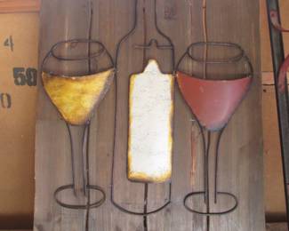 Wall-Mount Wine-Themed Plaque