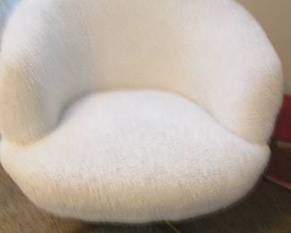 2-Modern Swivel Accent Chairs, Metal Base