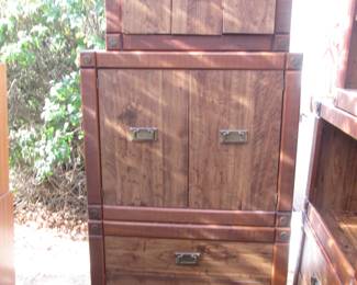Campaign-Style Armoire, Nightstand, Drawer Unit, & Modular Components