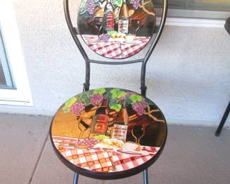 Wine-Themed Accent Chair