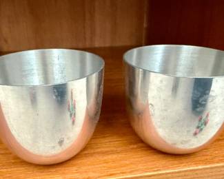 Two Tiffany & Company Handcrafted Pewter "Jefferson" Cups