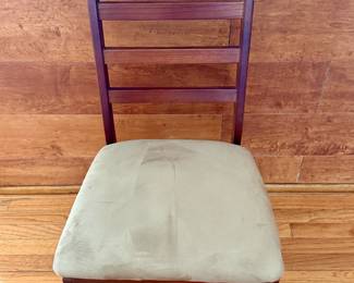 Ladder-Back, Foldable, Wood Frame/Upholstered Seat Chair