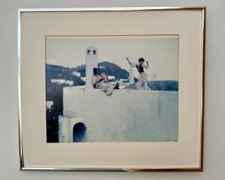 Framed/Matted Print "Capri Girl on a Rooftop" (also known as Rosina, Capri) by American Artist John Singer Sargent