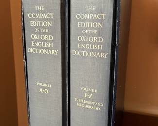 Two-Volume Compact Edition of the Oxford English Dictionary in its Original Slipcase