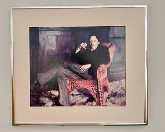 Framed/Matted Print of the Author Robert Louis Stevenson by American artist John Singer Sargent