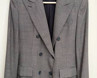 Lauren by Ralph Lauren Women's Double-Breasted Plaid Wool-Blend Blazer