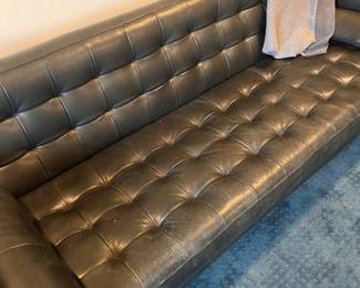 Incanto black leather sofa