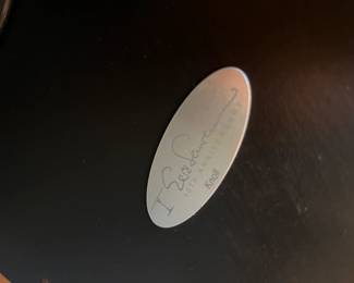 Knoll label on coffee table