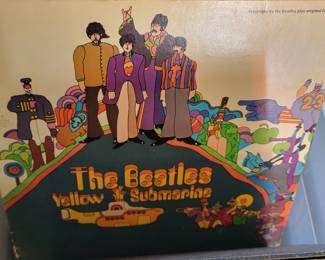 vinyl record album of The Beatles' Yellow Submarine soundtrack. 