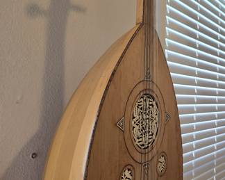 Middle Eastern Oud. Pear-shaped, fretless stringed instrument.  