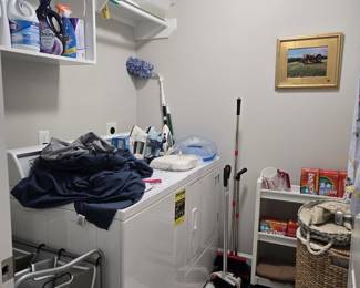 Washer and Dryer NOT FOR SALE but lots of laundry supplies