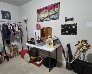 Music instruments (not toys), baby clothes, vintage toys and more