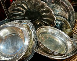 Misc. Vintage/Antique Silver Plate Serving Pieces
