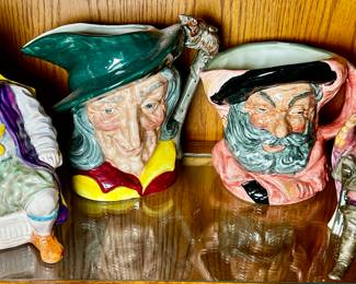 Lot of  Vintage Collectible Character Jugs/Mugs from Royal Doulton, and more.  