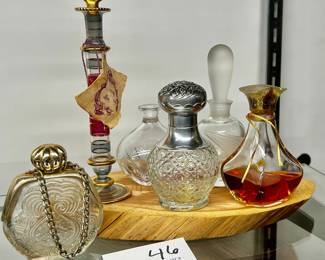 Assortment of Antique & Vintage Perfume Bottles