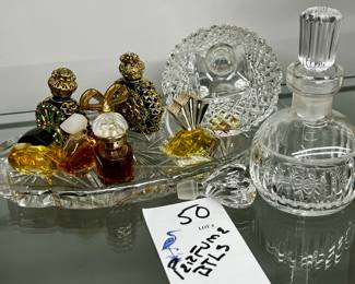 Assortment of Antique & Vintage Perfume Bottles