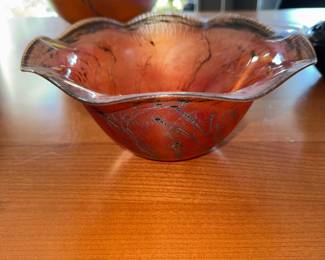 Coleman signed Art Glass Bowl
