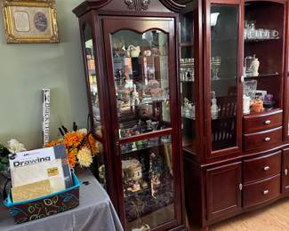 $100, Curio, Great Condition on the wood finish. Power cord for the light needs repair