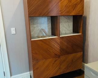 Two Crate and Barrel Suspend bar cabinets. Still available in store!