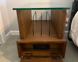 Two Bedside Tables with Charging Stations