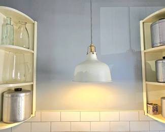 Aluminum kitchen canisters.