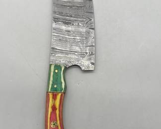 Damascus Steel Meat Cleaver Knife, no sheath