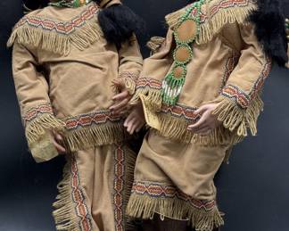 (2) Native American 21in Dolls by Darlene