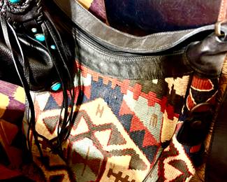 Vintage Kilim carpet purses