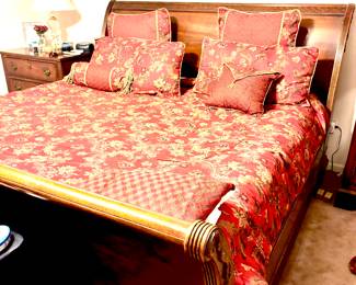 Classic king sleigh bed