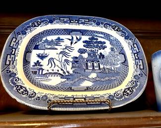 Antique Blue Willow platter