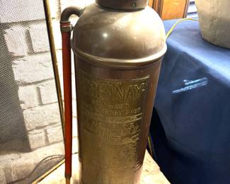Antique Essany copper and brass extinguisher