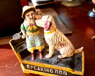 Antique French cast iron mechanical bank