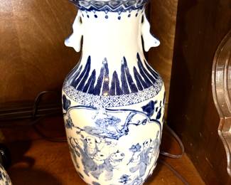 Vintage baluster vase with handles