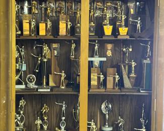 Large collection of shooting trophys and medals from 1950's -70's.