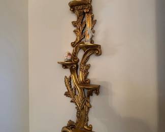 Hollywood Regency Style Wall Shelf