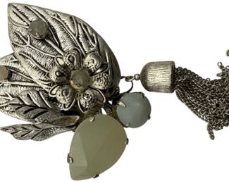 Kenneth Cole Brooch Silver Tone