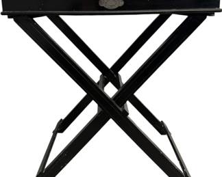 Black Wooden Service Serving Tray