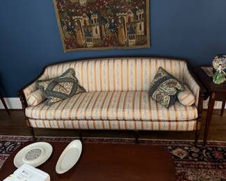 Hickory Chair Sheraton Mahogany Studded Formal Sofa&nbsp;Dimensions:&nbsp;78" W x&nbsp;34" H x&nbsp;31"D
