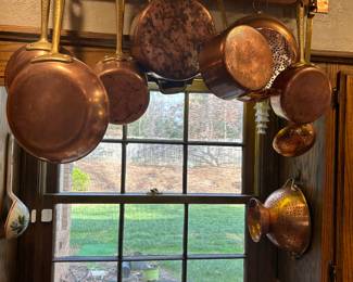 copper pots and pans