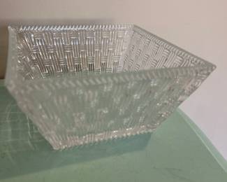 Tiffany crystal dish 6”x3”H
